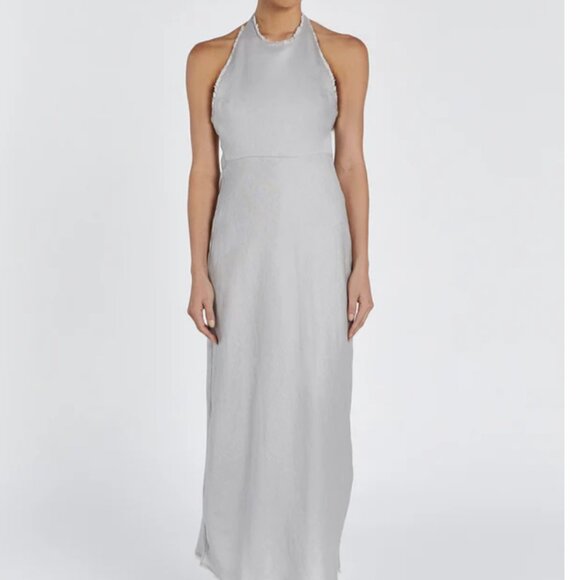 DISSH ADINA DOVE LINEN MIDI DRESS - Size 6 - Picture 2 of 4